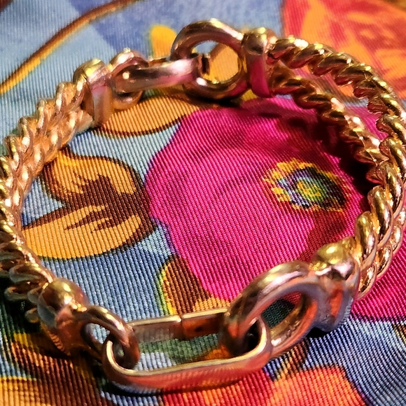 Chrisitan Dior Stamped ☆MCM☆ Gold Plated Bracelet *SOLID/HEAVY* - Picture 3 of 14